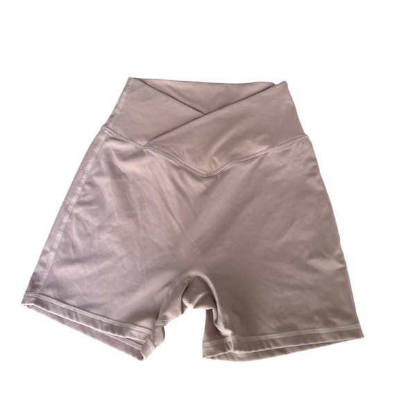 BuffBunny Collection High-Waisted Workout Shorts Activewear Fitness Gym‎ Beige - Picture 5 of 8